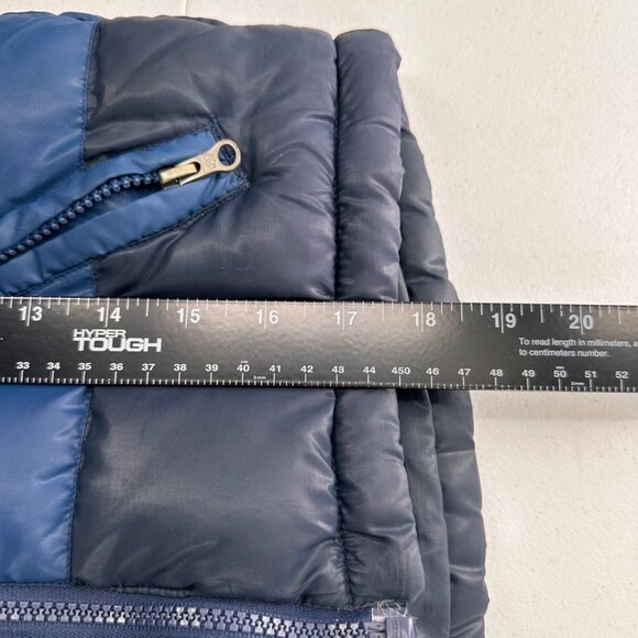 The Childrens Place XS 4 Navy Blue Puffer Vest With Zipper Pockets Stand Collar - Picture 4 of 8